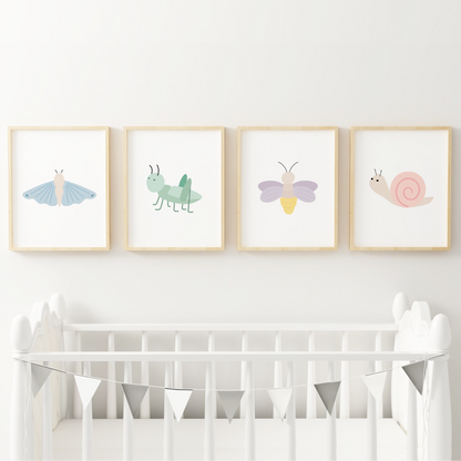 Garden Friends Art Prints (Set of 4)