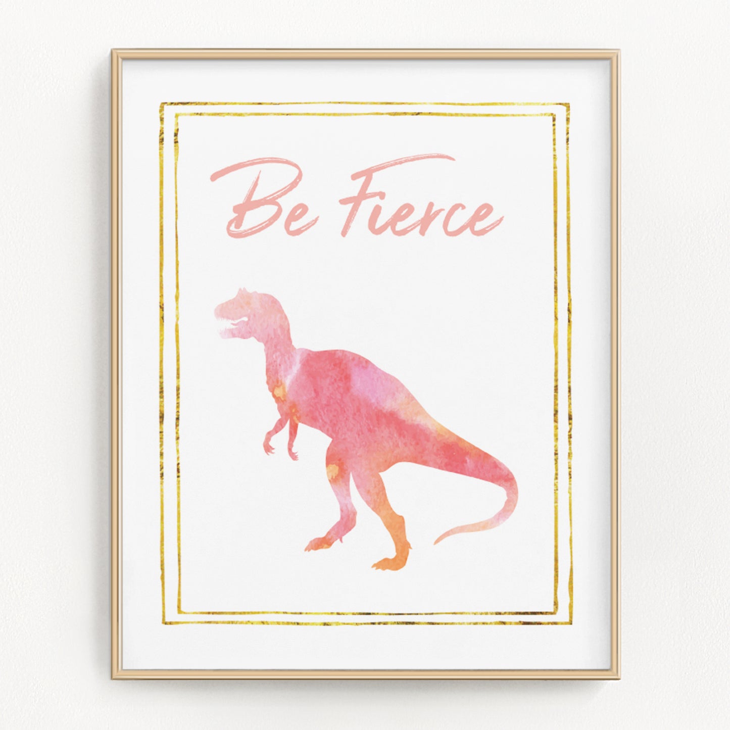 Watercolor Dinosaur Art Prints (Set of 4)