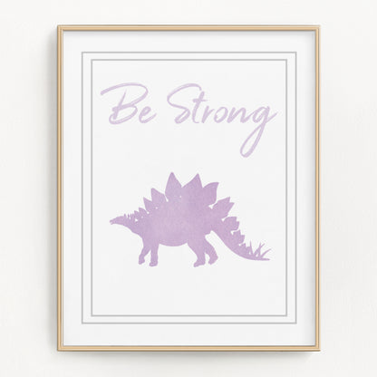 Watercolor Dinosaur Art Prints (Set of 4)