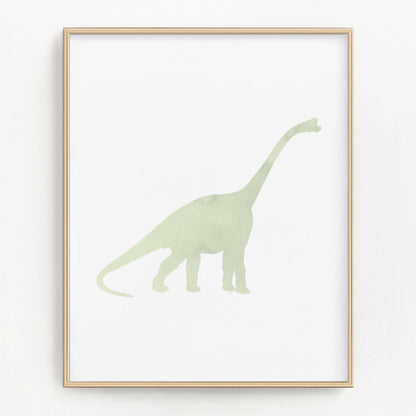 Pastel Watercolor Dinosaur Art Prints (Set of 3)