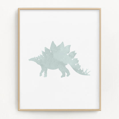 Pastel Watercolor Dinosaur Art Prints (Set of 3)