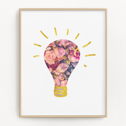 Floral Science Art Prints (Set of 4)