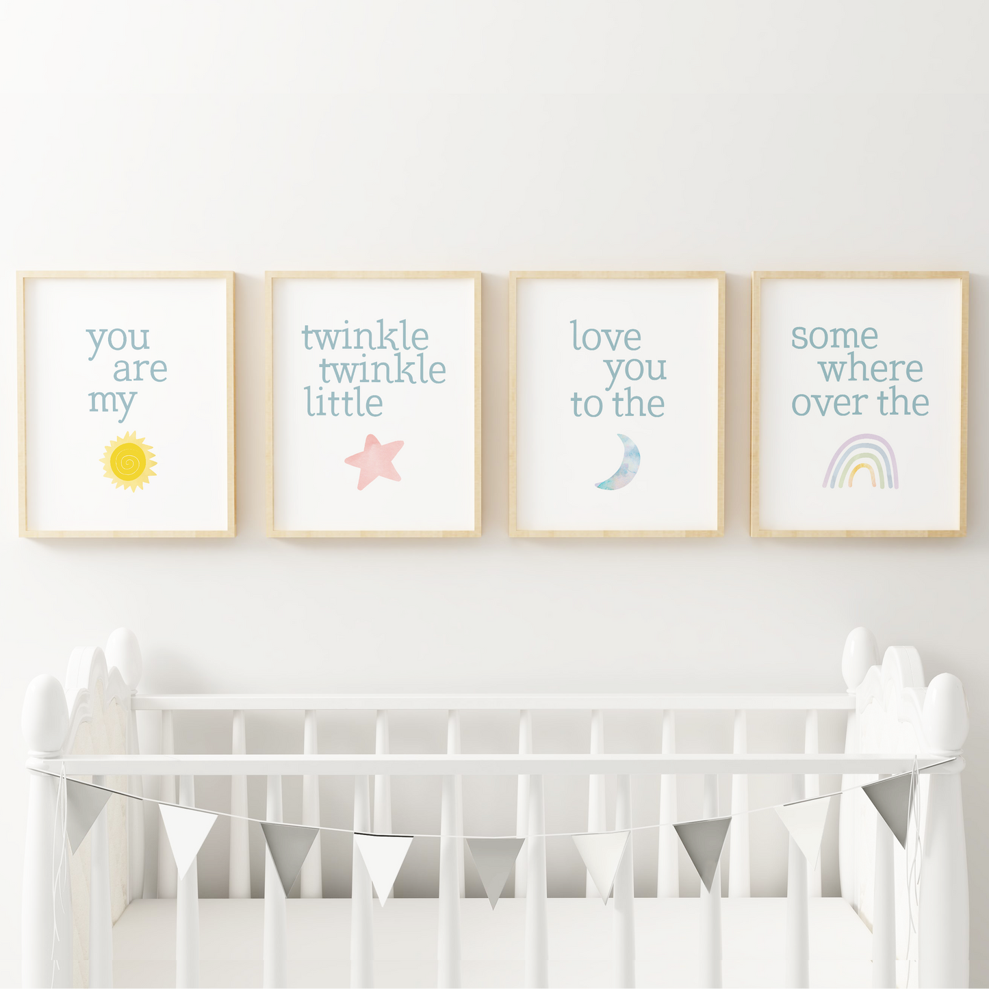 Nursery Rhyme Art Prints (Set of 4)