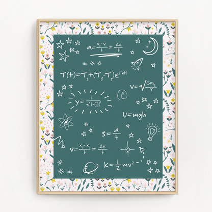 Floral Formulas Art Print