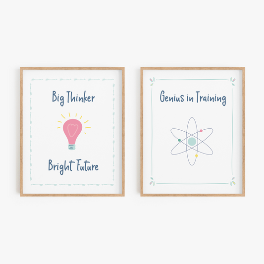 Bright Kids Science Art Prints (Set of 2)