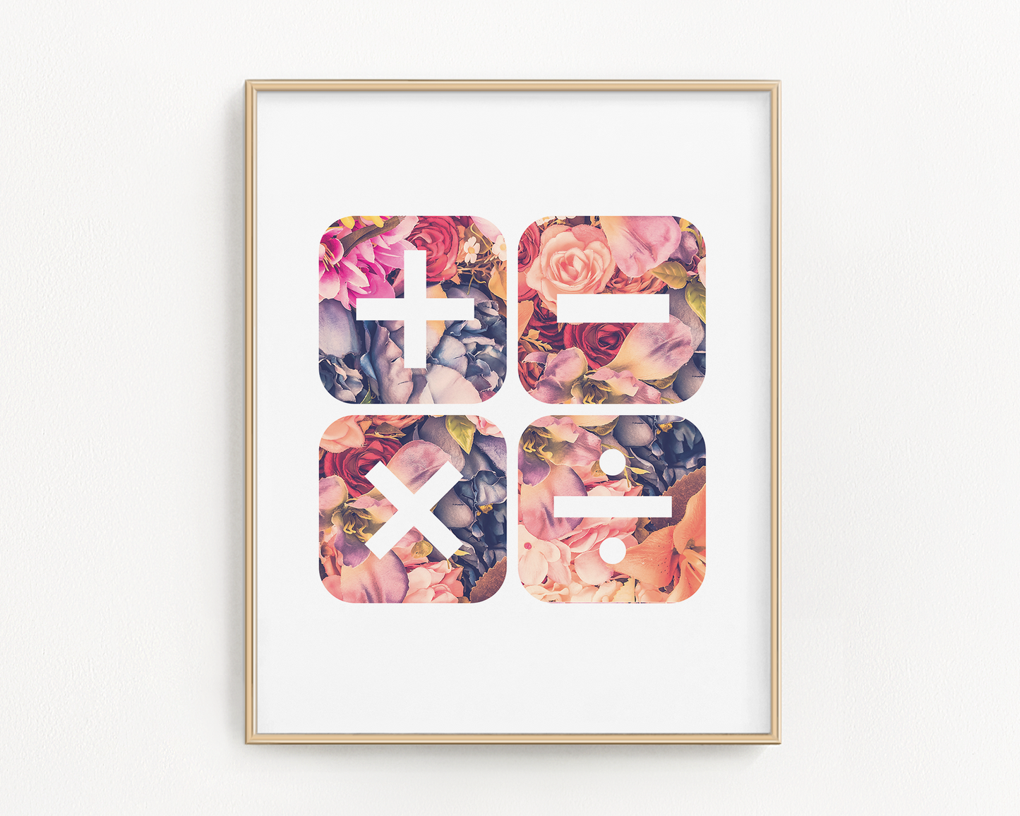 Floral Math Art Prints (Set of 3)