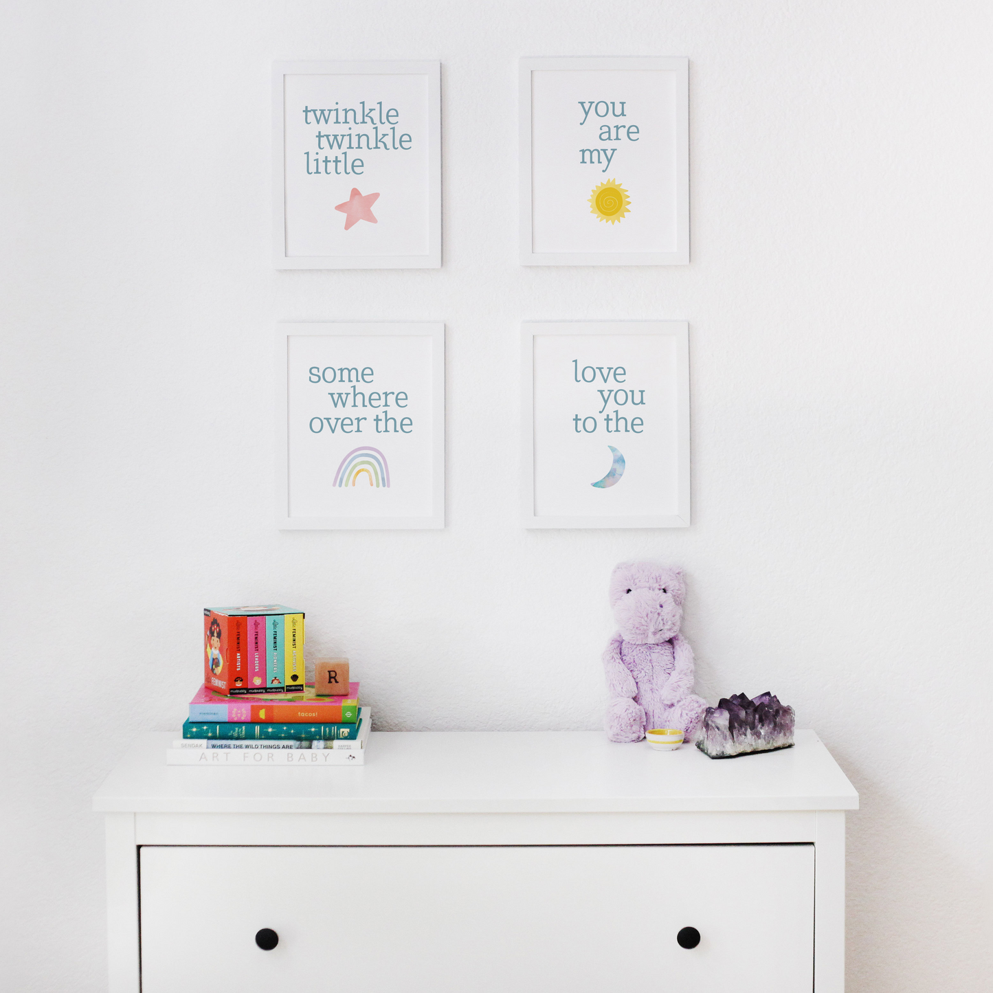 Nursery Rhyme Art Prints (Set of 4)