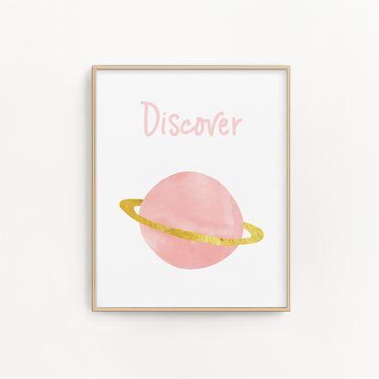 Inspirational Outer Space Art Prints (Set of 4)