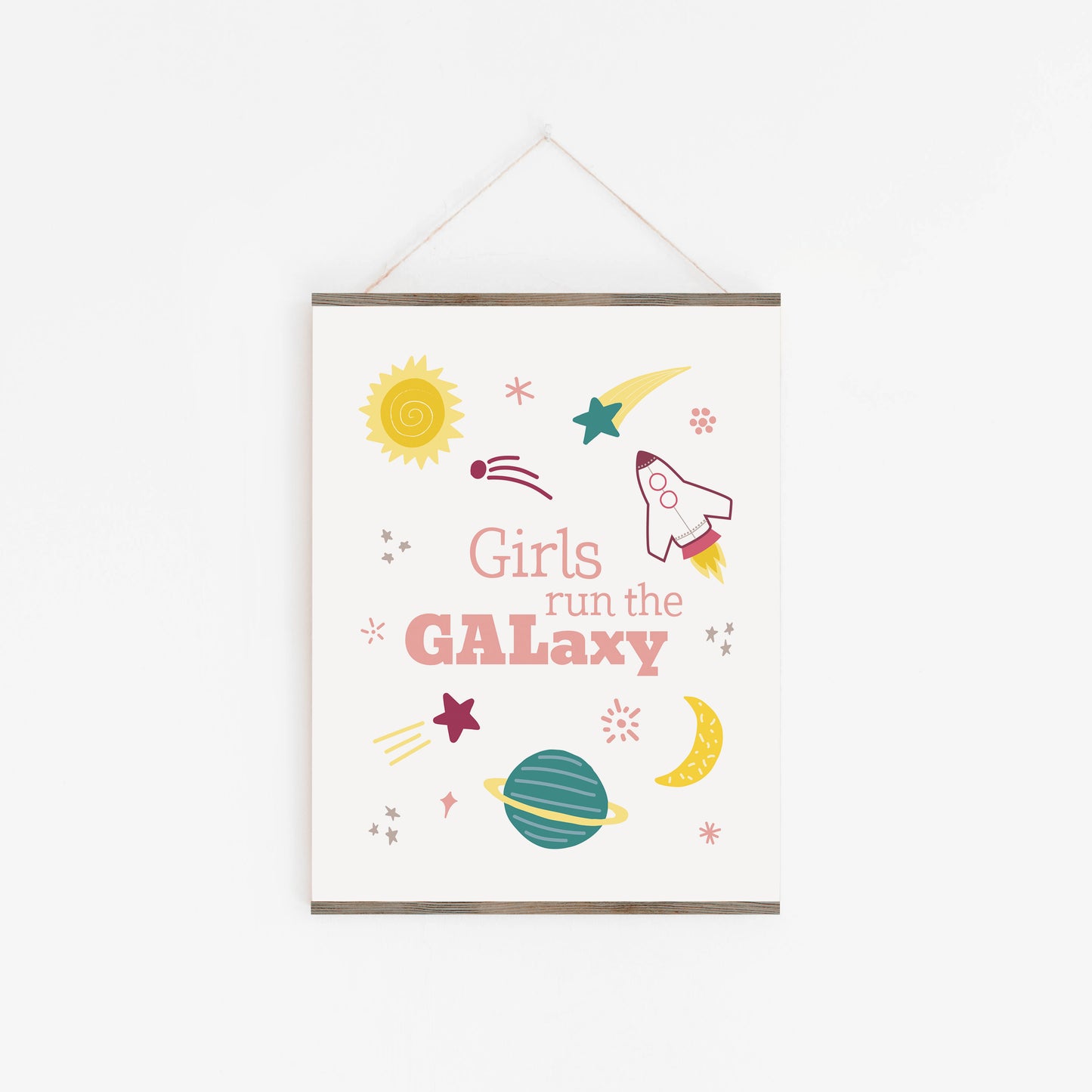 Girls Run the GALaxy Art Print