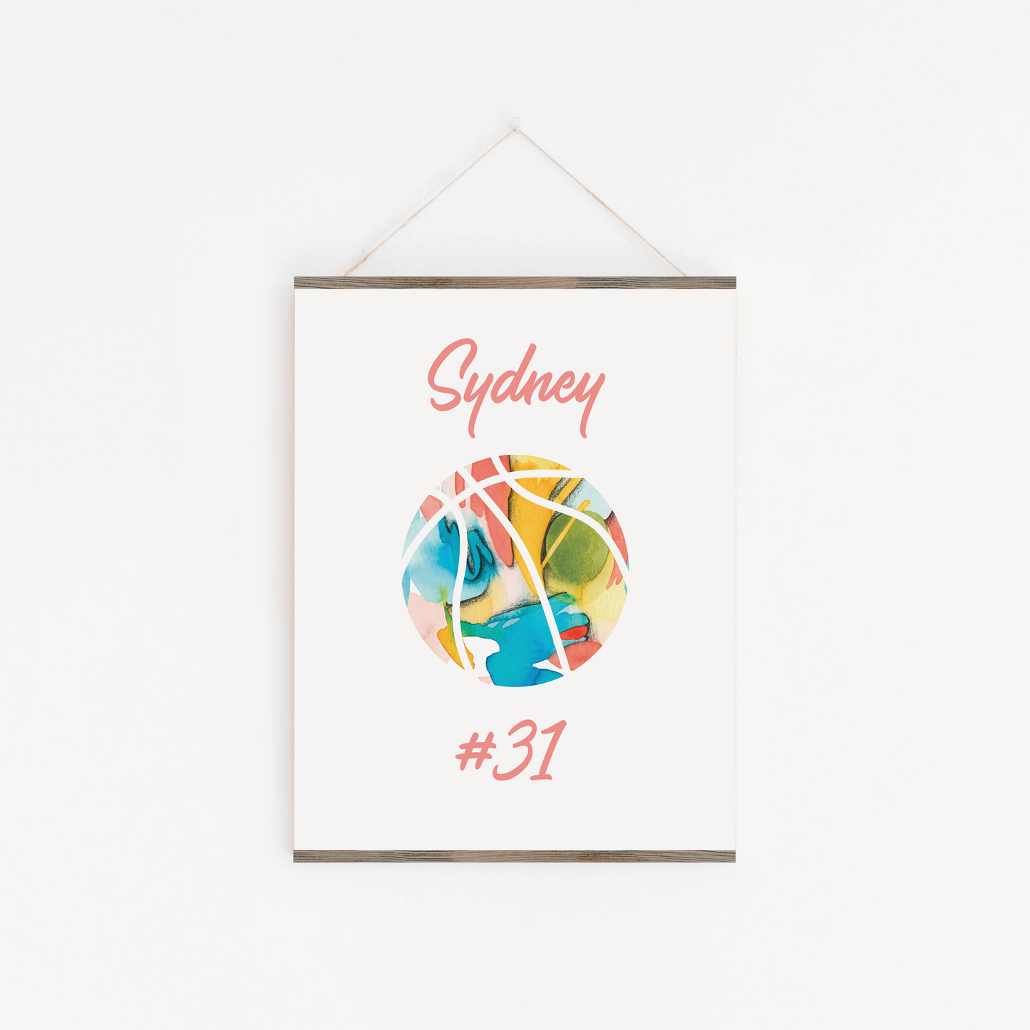 Personalized Basketball Art Print