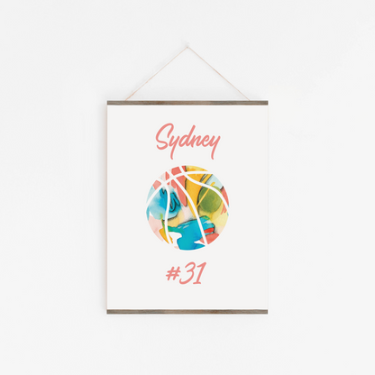 Personalized Basketball Art Print