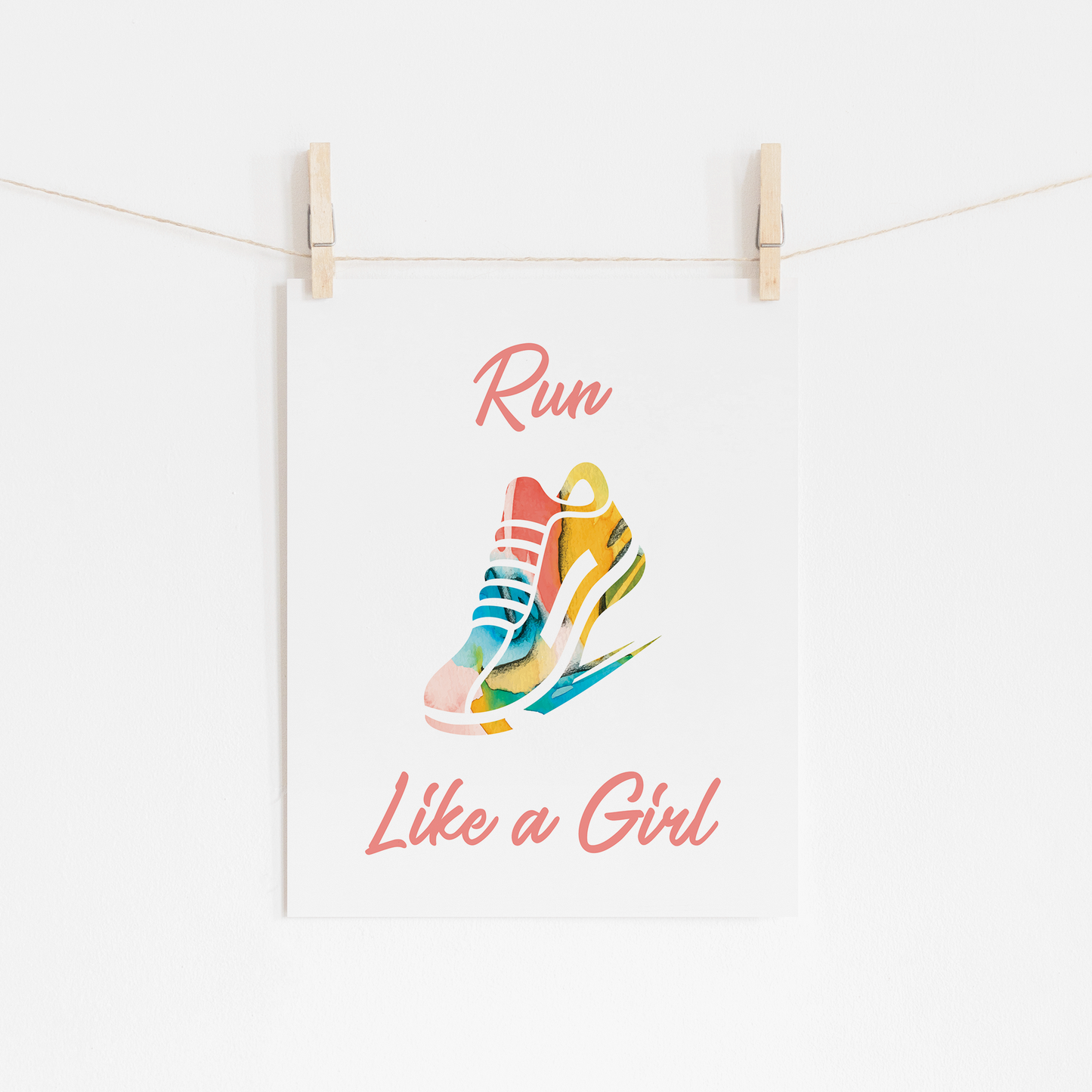 Run Like A Girl Art Print