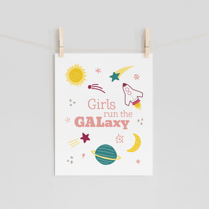 Girls Run the GALaxy Art Print