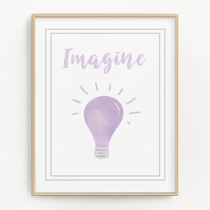 Watercolor Science Art Prints (Set of 4)