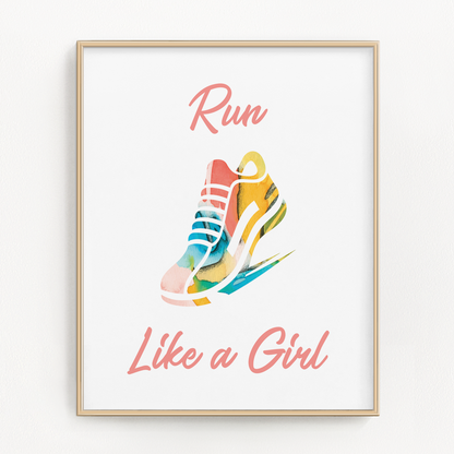 Run Like A Girl Art Print