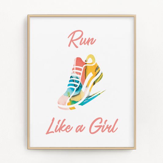 Run Like A Girl Art Print