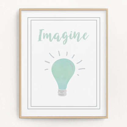 Watercolor Science Art Prints (Set of 4)