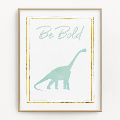 Watercolor Dinosaur Art Prints (Set of 4)