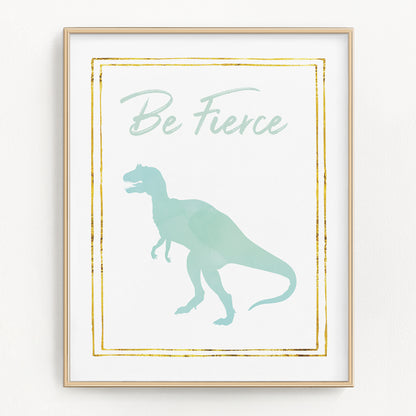 Watercolor Dinosaur Art Prints (Set of 4)