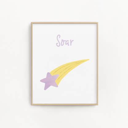 Inspirational Outer Space Art Prints (Set of 4)