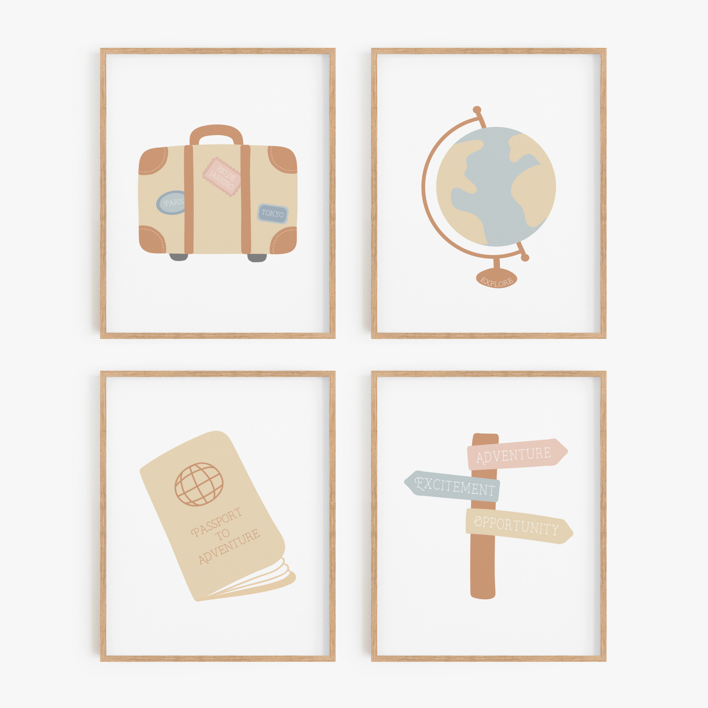 Globetrotter Art Prints (Set of 4)