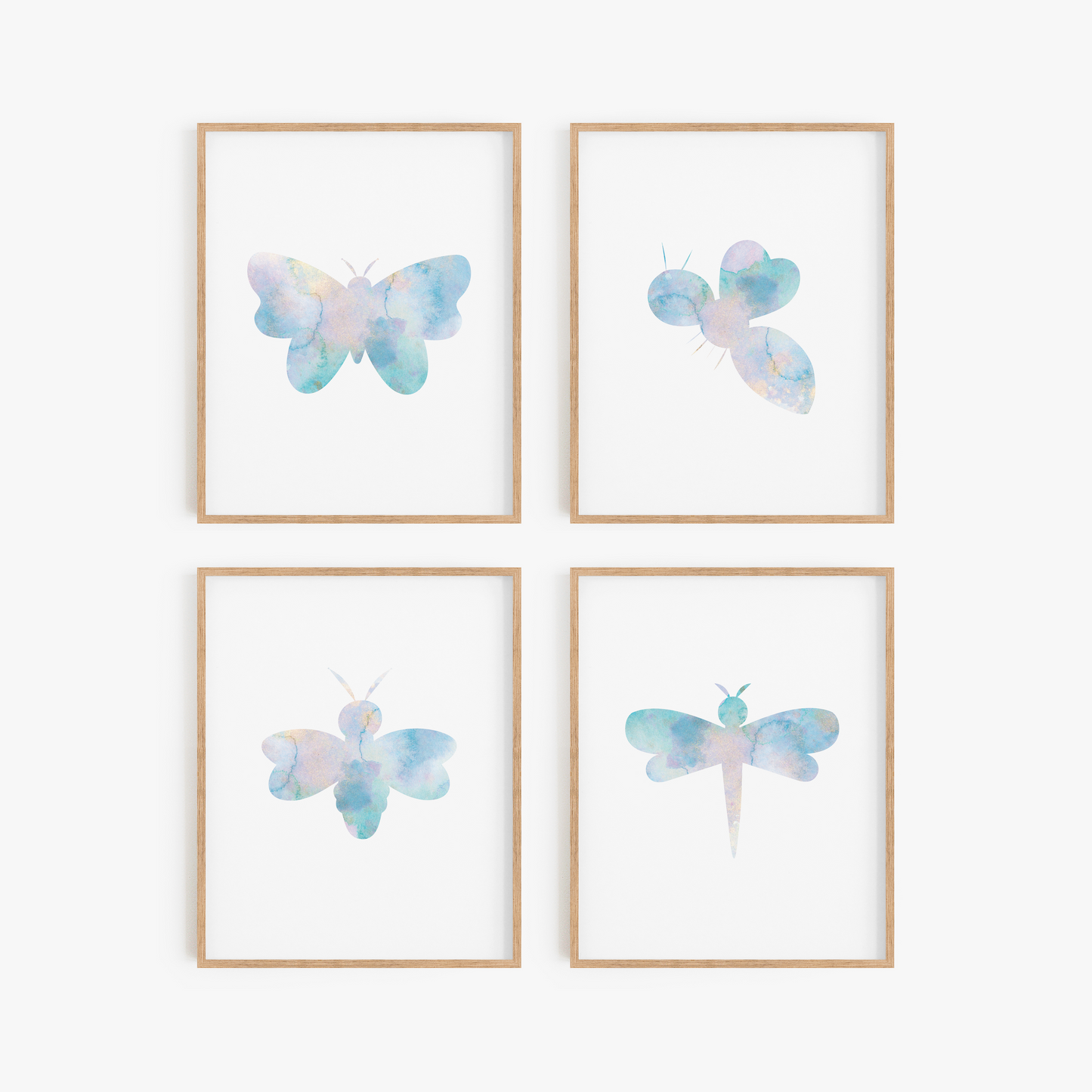 Sky Flyers Insect Art Prints (Set of 4)